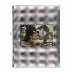 Album Hojas Negras Con Tapas Brillosas Plateado Para Ensobrar 10x15 Cm / 200f Vgo