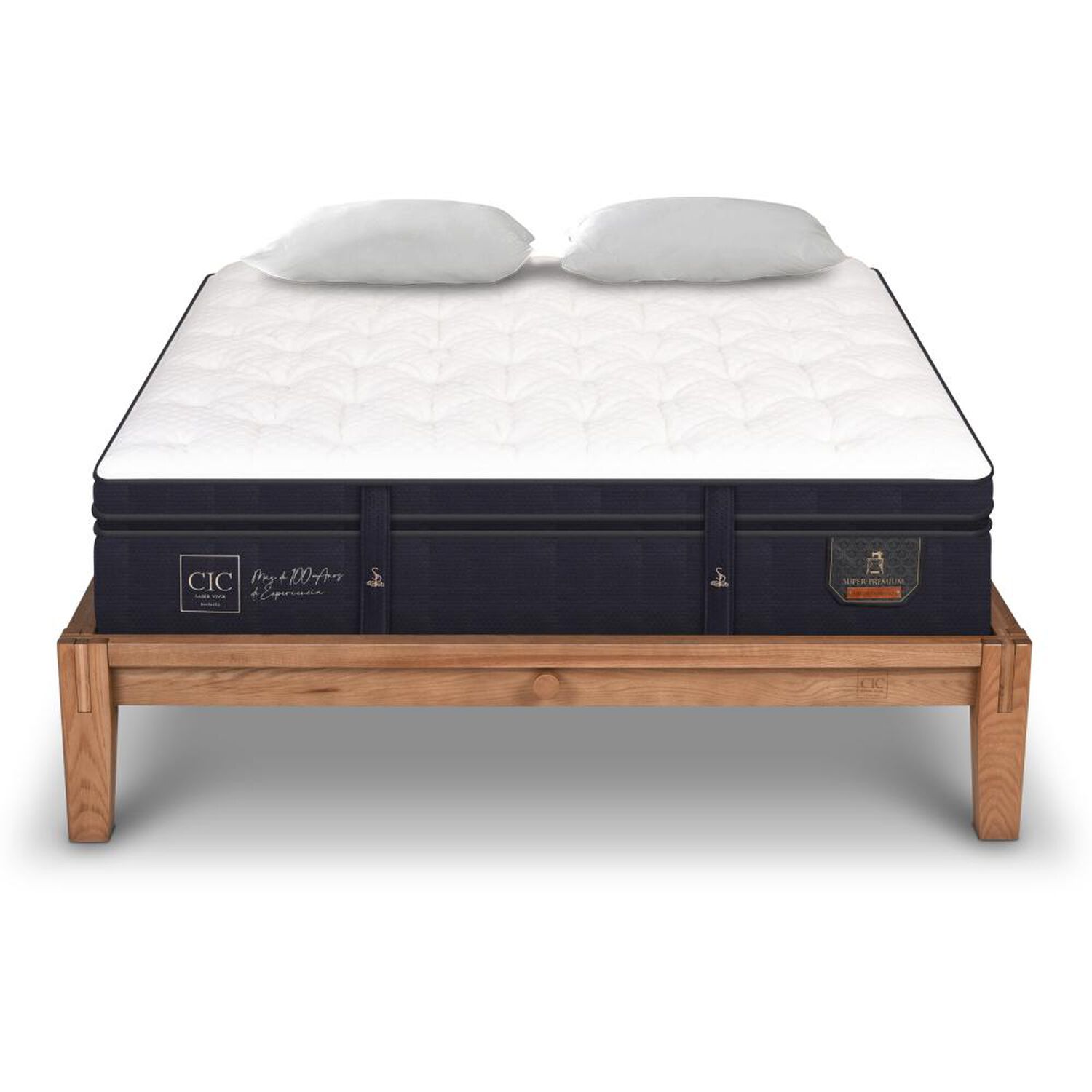 Cama Europea Cic Super Premium / 2 Plazas / Base Normal + Almohadas image number 0.0