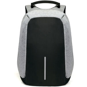 Mochila Antirrobo Impermeable Usb Color Gris - Ps
