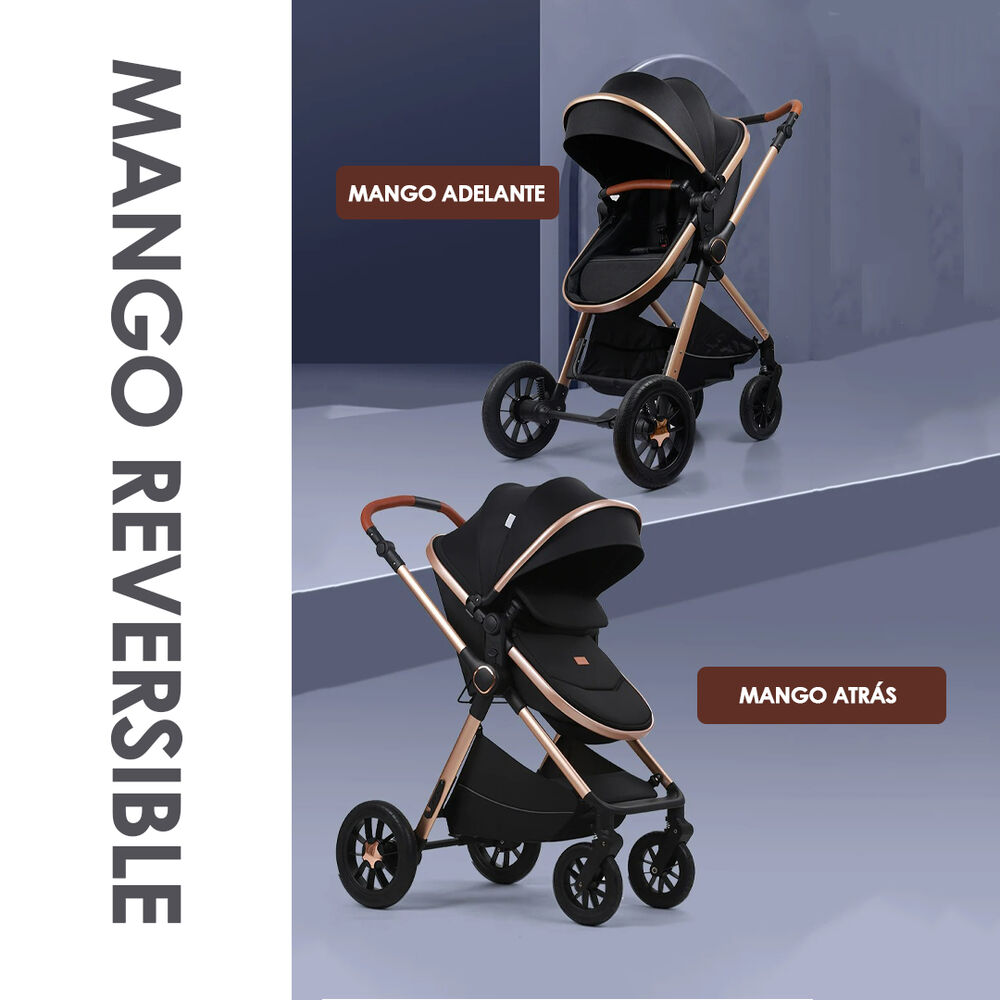 Coche De Beb&eacute; Silla Nido Bolso Y Cubre Pies Negro Royal - Babymine image number 4.0