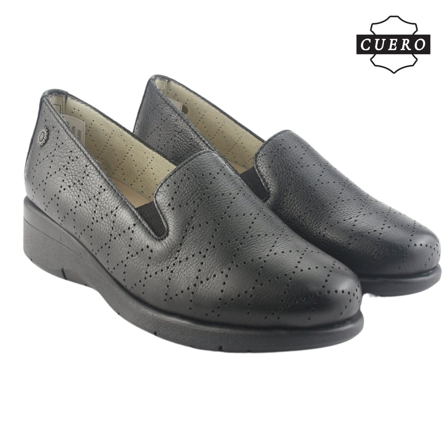 Mocasin De Cuero Chalada Mujer Cala-2 Negro Casual image number 5.0