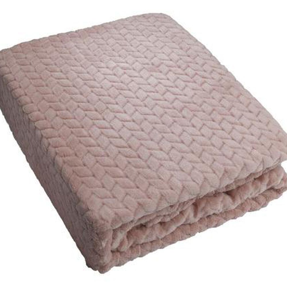 Frazada Andes Jacquard Flannel Rosa 1.5 Plaza image number 2.0