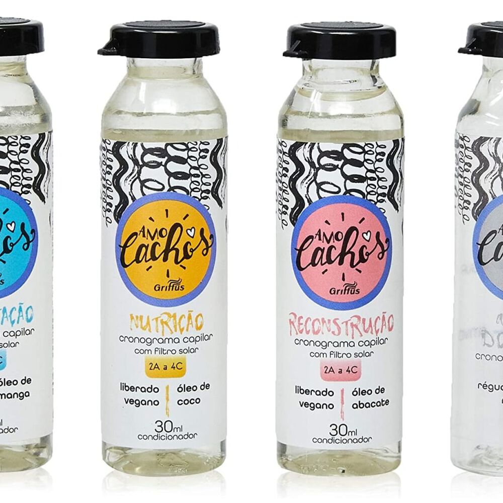Kit Cronograma Capilar Amo Cachos 3x30ml Griffus image number 1.0