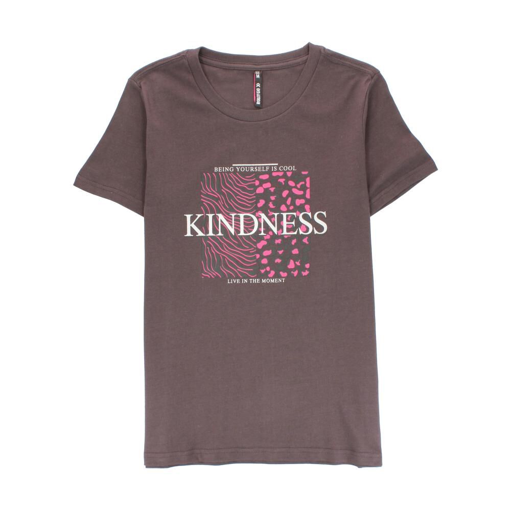 Polera Estampada Animal Print Manga Corta Cuello Redondo Mujer Rolly Go image number 0.0