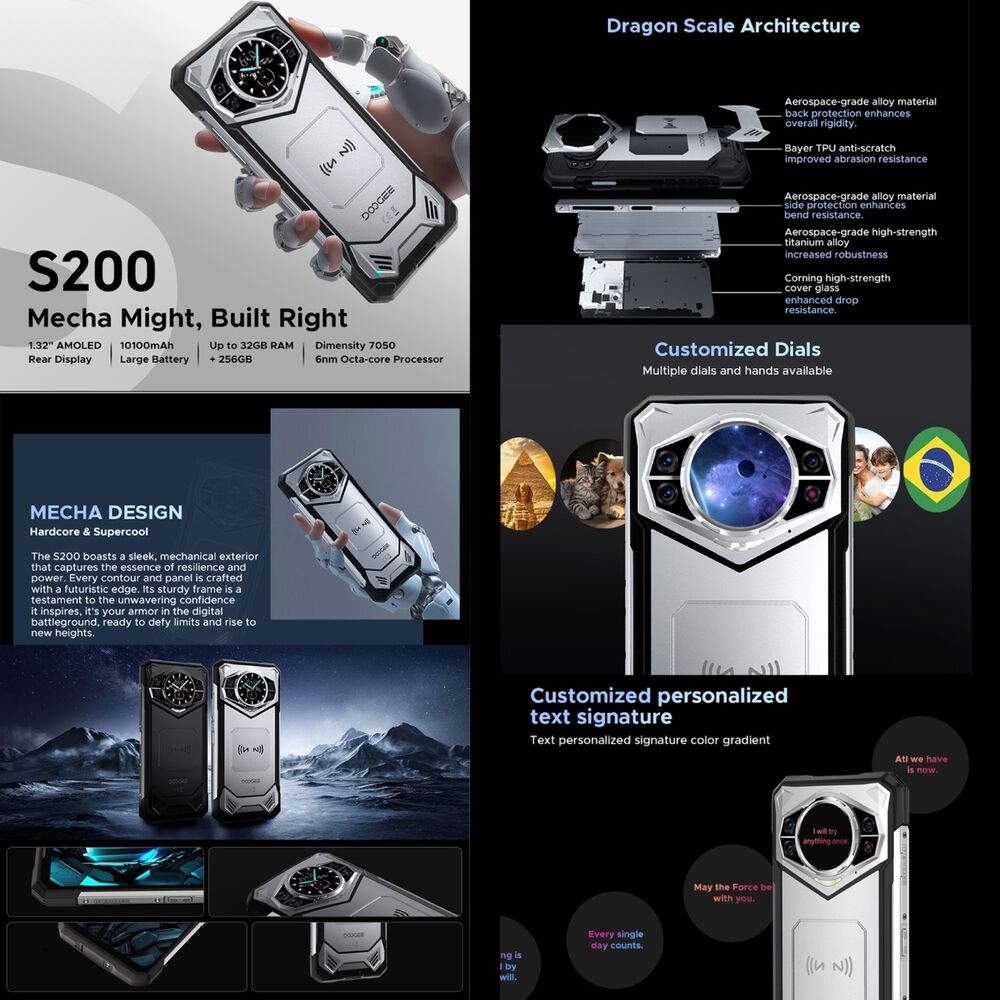 Doogee S200 - Smartphone Ultrarresistente, 100 Mp, 12gb+256gb, 10.100mah image number 3.0