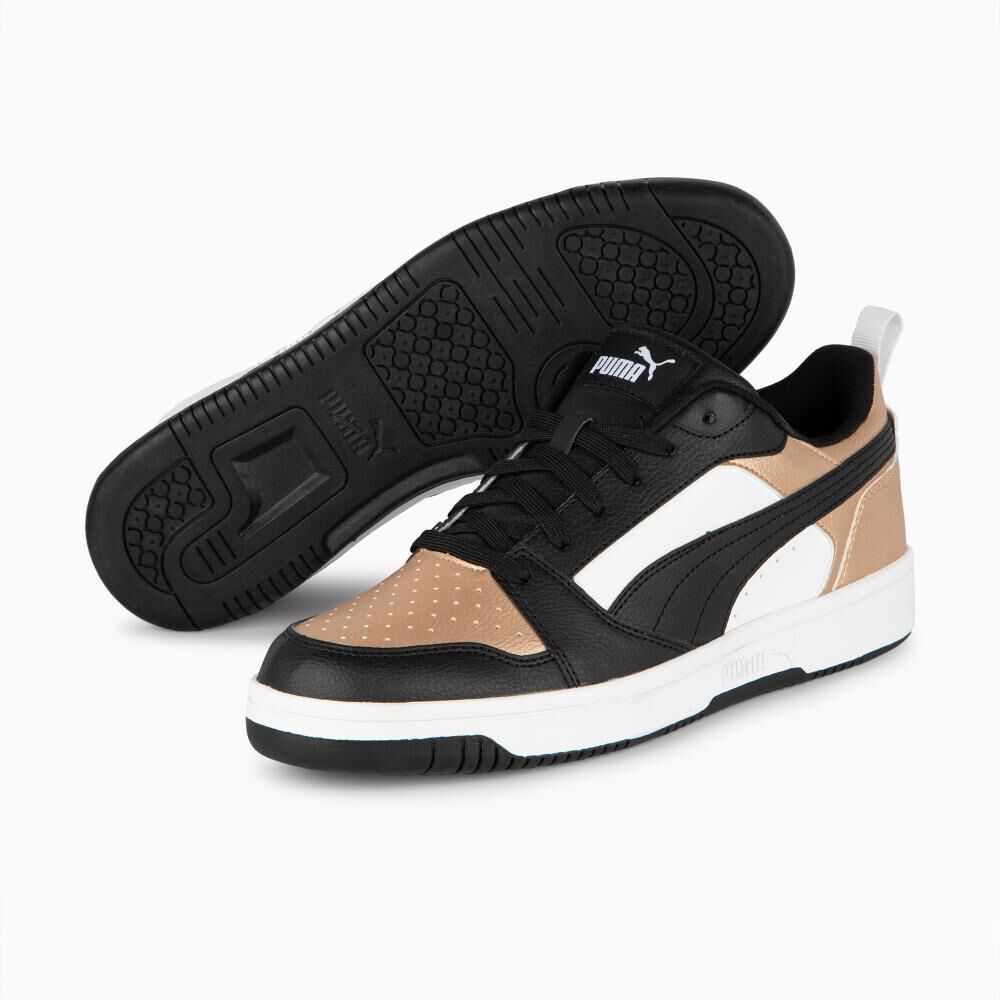 Zapatilla Urbana Mujer Puma Rebound V6 Low Metal Dorado image number 0.0