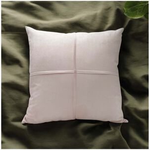 Pack De 02 Fundas De Coj&iacute;n De Semicuero Sint&eacute;tico 50x50 Cm Rosa