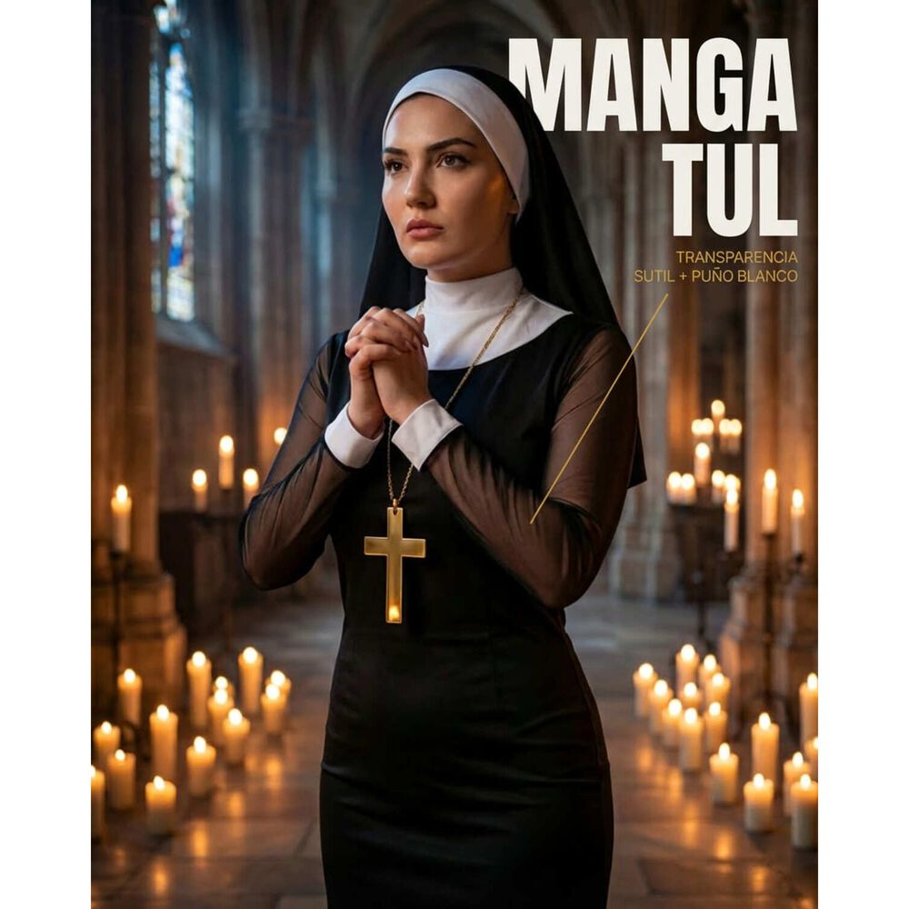 Disfraz Cosplay Monja Sexy image number 2.0