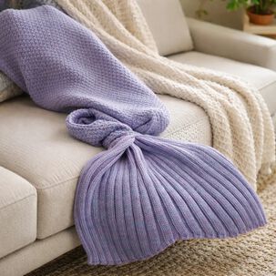 Manta Tejida Estilo Sirena Xl | Suave, C&aacute;lida Y Decorativa