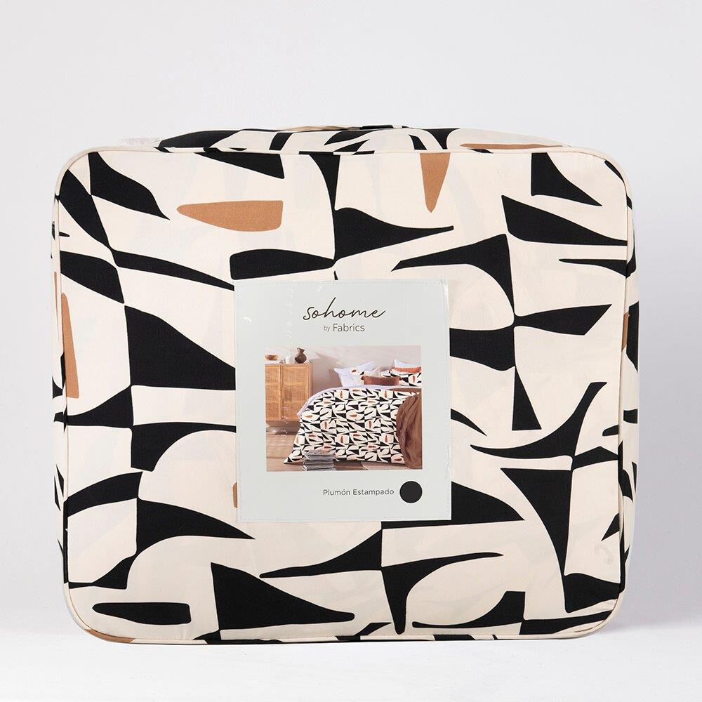 Plumon Estampado Nahuel 2 Plazas Negro image number 3.0