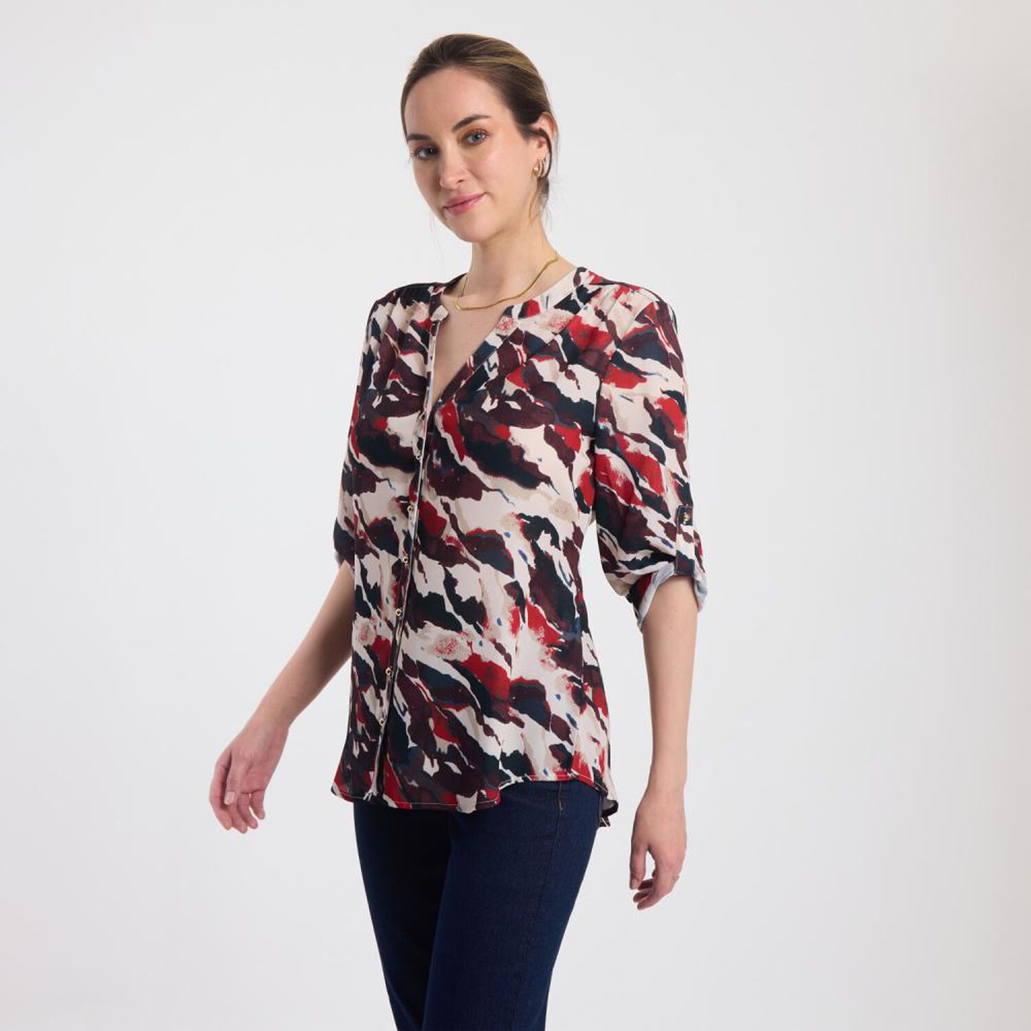 Blusa Camisera Manga Larga Mujer Lesage image number 2.0