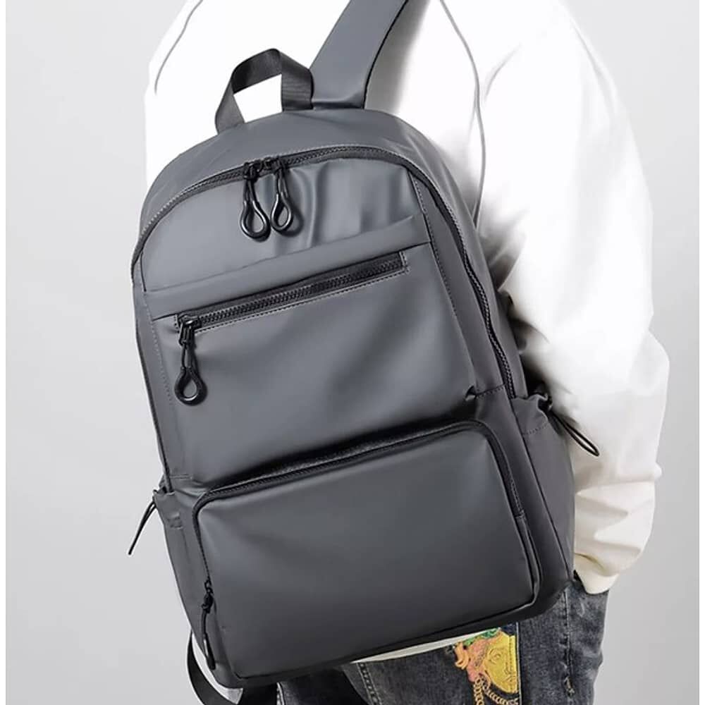 Mochila Gran Capacidad Para Laptop Mochila Escolar Casual35l Gris image number 2.0
