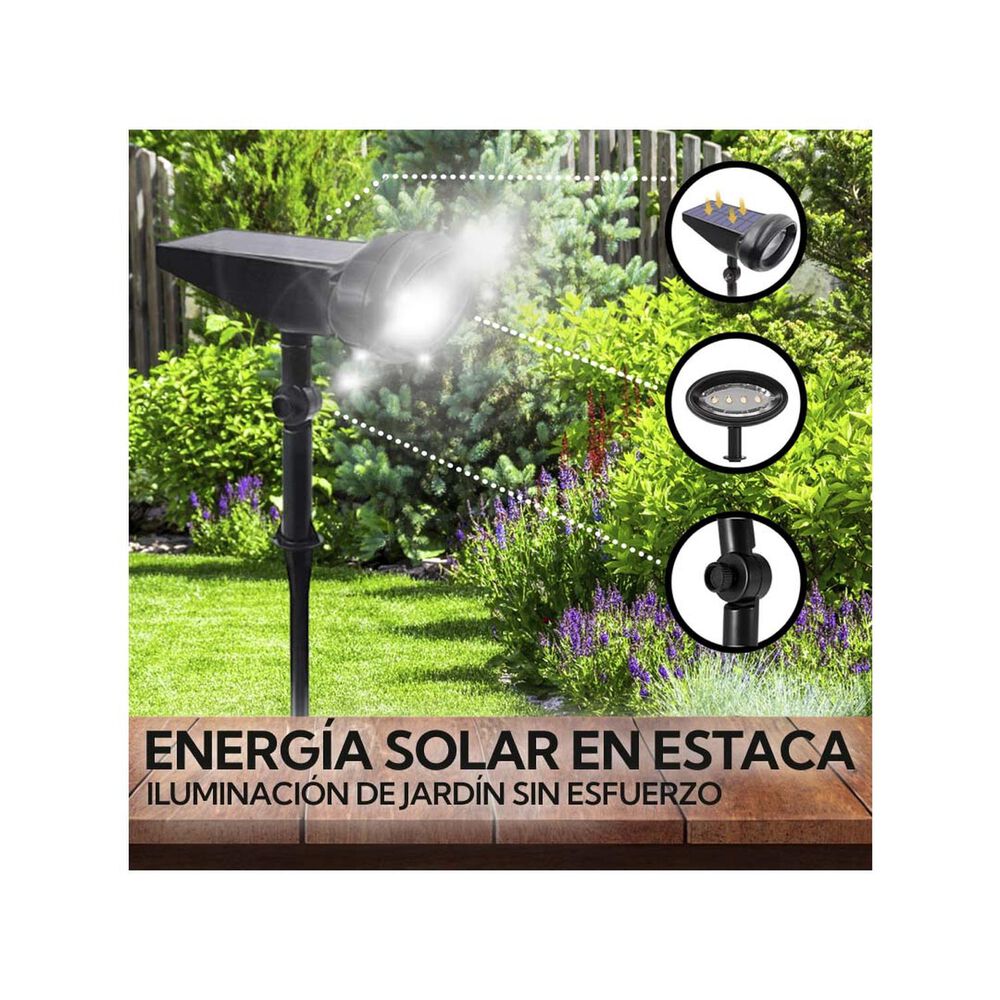 Pack 2 Foco Estaca Para Exterior Led Solar Contra Agua image number 4.0