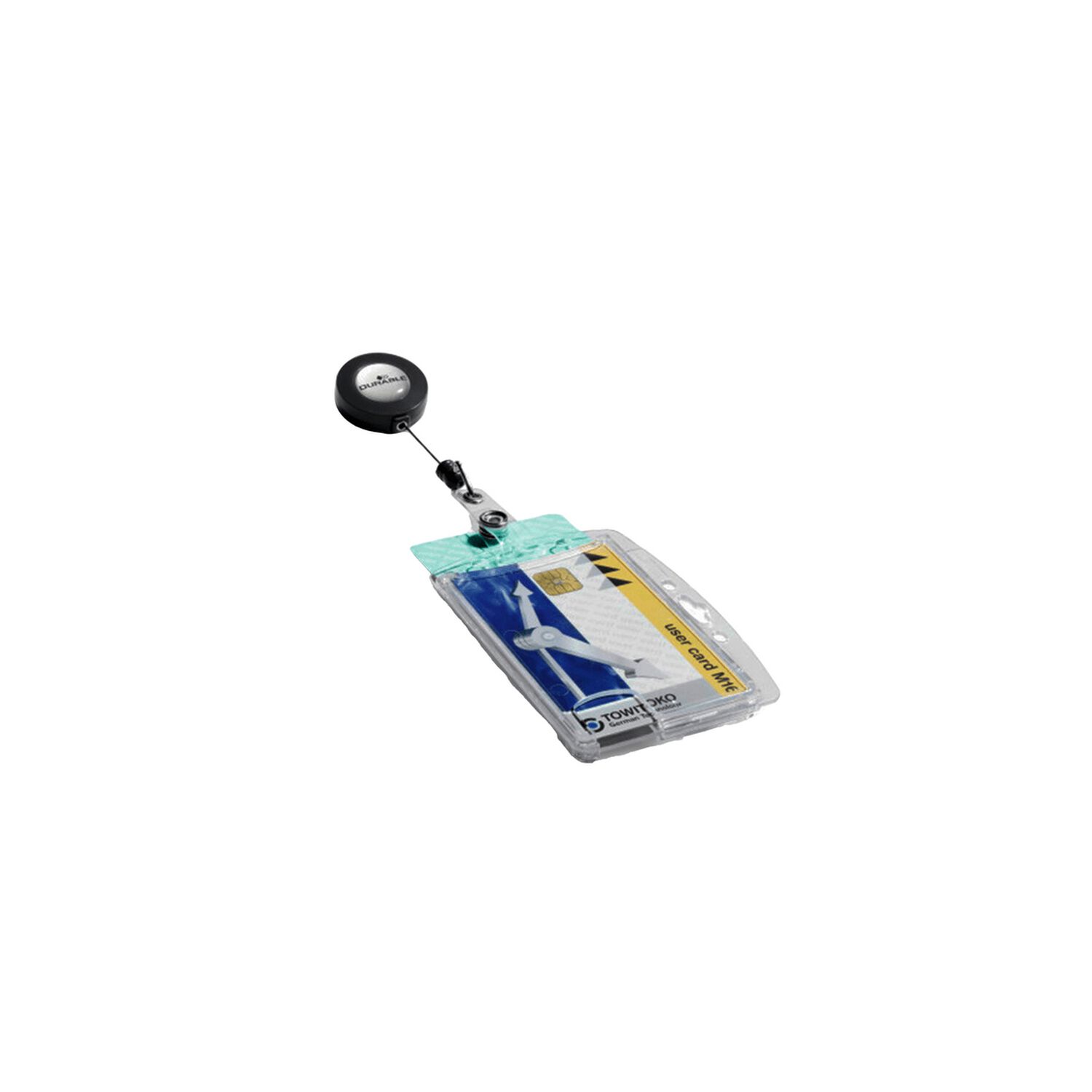 Portacredencial Durable Doble Yoyo Transparente image number 0.0