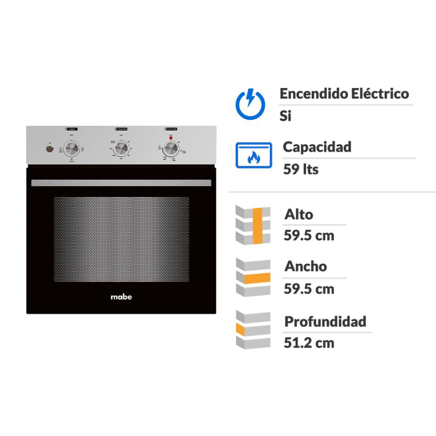 Horno Empotrado Mabe HM6031EXAI0 / 59 Litros image number 1.0