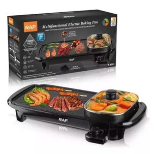Plancha Parrillera Electrica Con Sarten 1500w Multifuncional 2 En 1