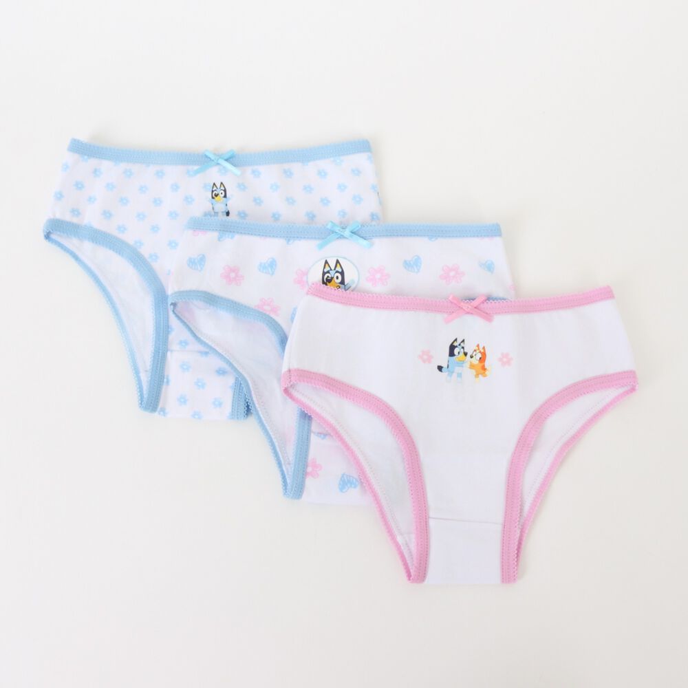 Tripack Calz&oacute;n Ni&ntilde;a Blanco Full Print Flores Bluey image number 0.0