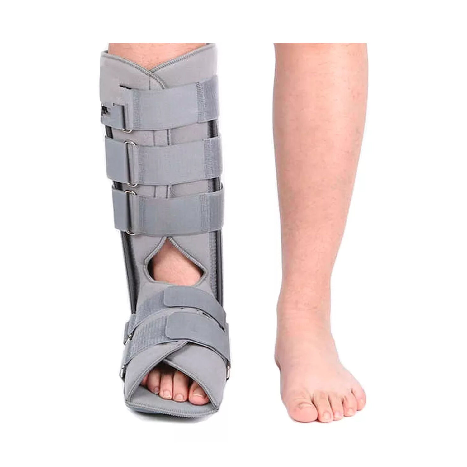 Bota Ortop&eacute;dica Inmovilizadora Larga Gris Premium Oneder image number 3.0