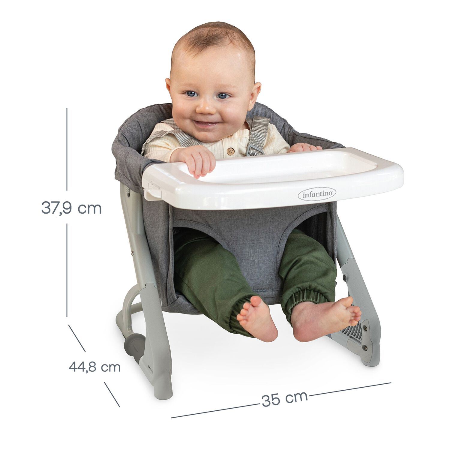 Silla Comer Port&aacute;til 3 En 1 The Ultimate Travel Booster Gris image number 7.0