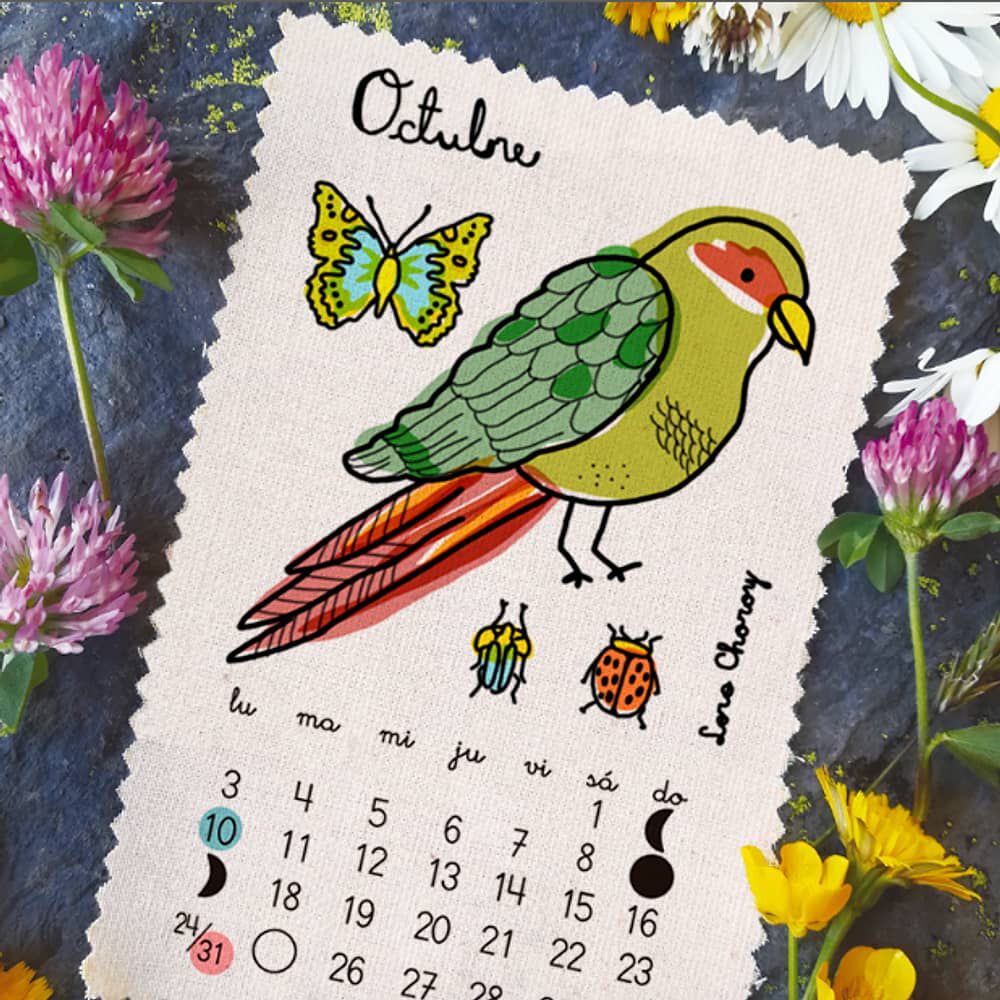 Calendario 2022 Aves Pajarito De Mimbre image number 10.0