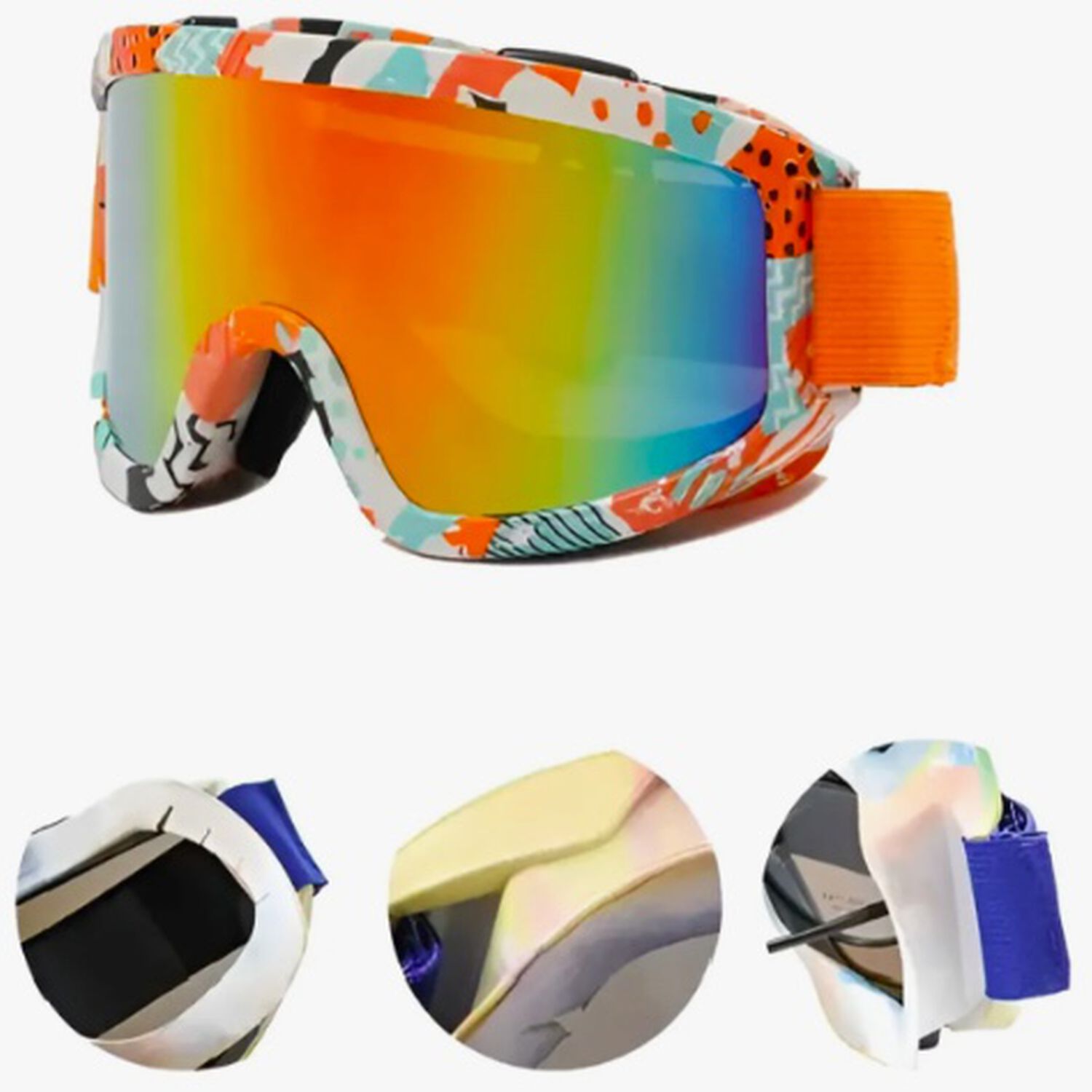 Antiparra Lentes De Nieve Para Adultos Ski Y Snowboard Naranja image number 1.0