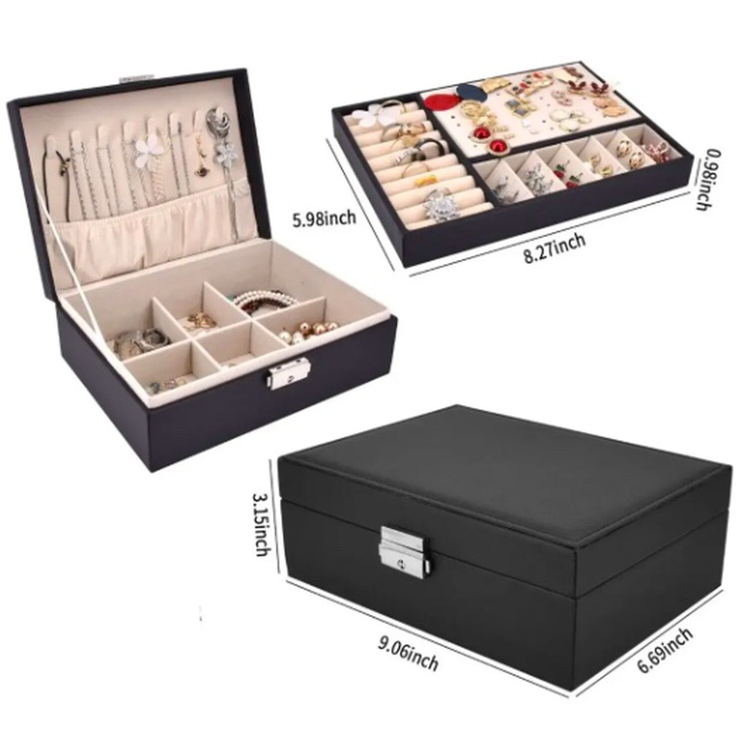 Organizador De Joyas Negro image number 1.0