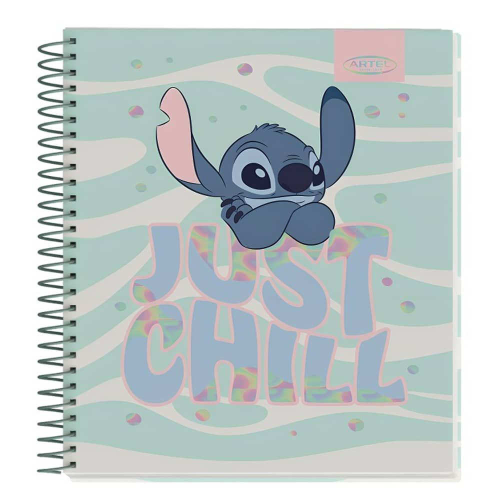 Pack 8pcs Cuadernos Book 120hj Stitch Waves Artel 2932 image number 2.0