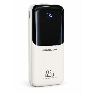 Power Bank Tecnolab Power Volt 22.5w 15.000mah Blanca 4 Cables Carga R&aacute;pida