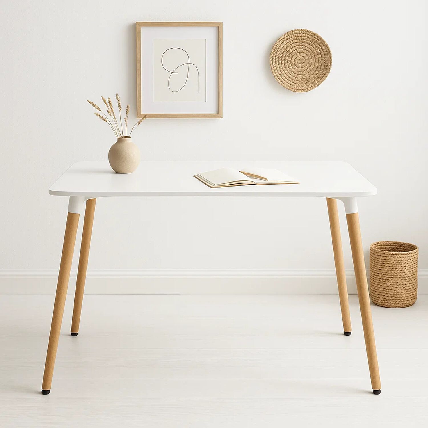 Mesa Rectangular De Comedor - Blanca 120x80 Cms image number 1.0