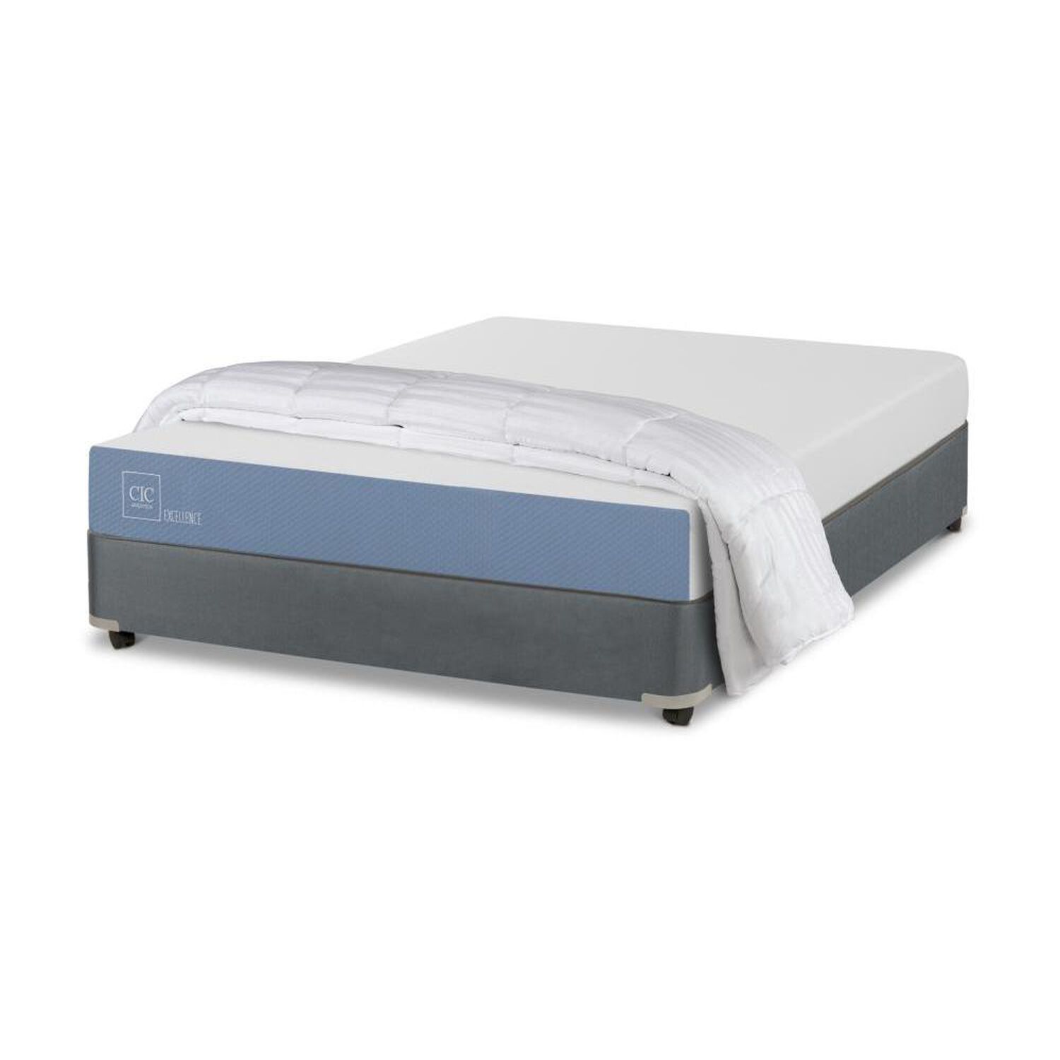 Cama Americana Cic Excellence / 2 Plazas / Base Normal + Plum&oacute;n image number 1.0