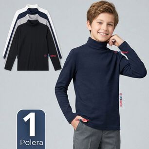 Polera Camiseta Polar Primera Capa Beatle Manga Larga Colores Surtido Ni&ntilde;o