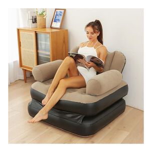 Sillon Puff Sofa Silla Inflable Doble Uso Cama Portable