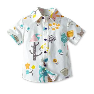 Conjunto De Vestir Ni&ntilde;o Camisa Con Estampado Y Pantal&oacute;n Corto 9 Meses A 4 A&ntilde;os Animal Cartoon