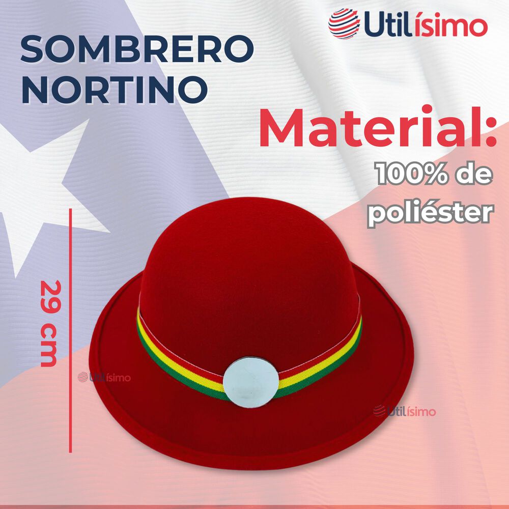 Pack 6 Traje Nortino Con Polera Fiestas Patrias Baile Nortino Rojo image number 5.0