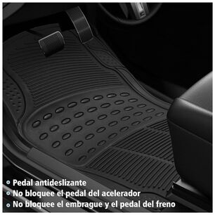 Kit 3 Piezas Alfombra Piso De Goma Antideslizantes Para Auto Universal