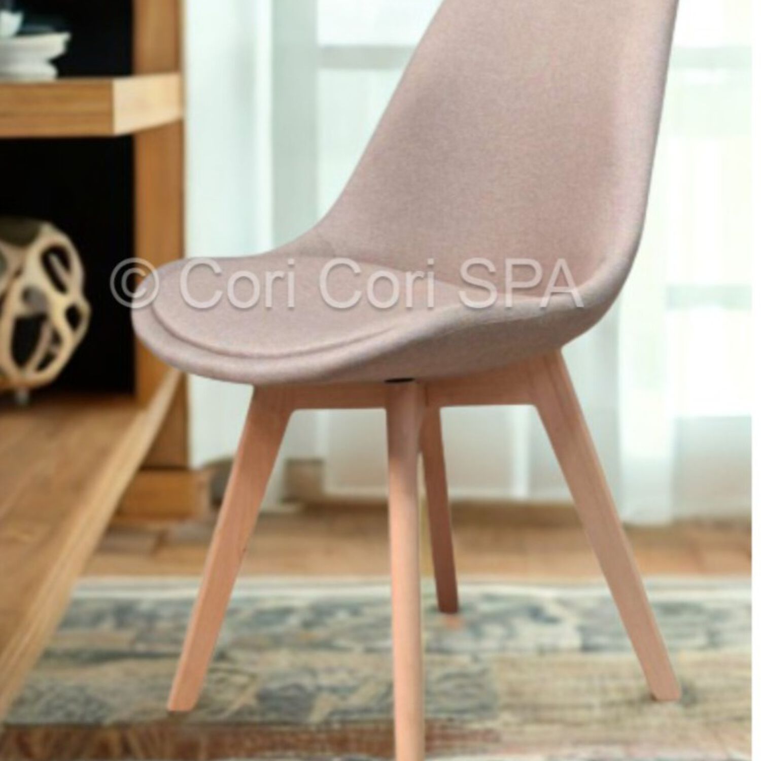 Pack 4 Sillas Tulip Lino Beige image number 1.0