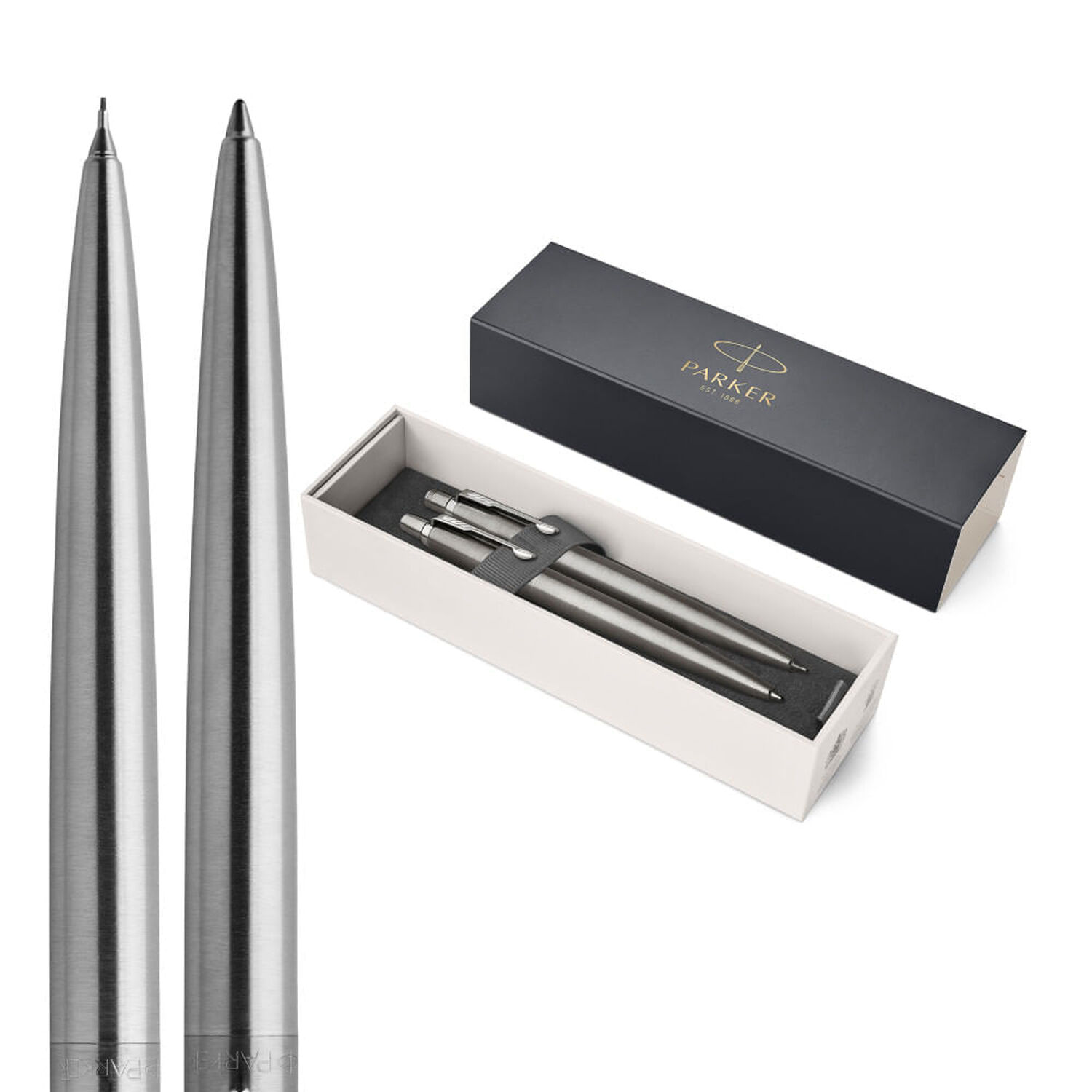 Parker Jotter Set Bol&iacute;grafo + Portaminas Acero Inoxidable Borde Cromado image number 1.0