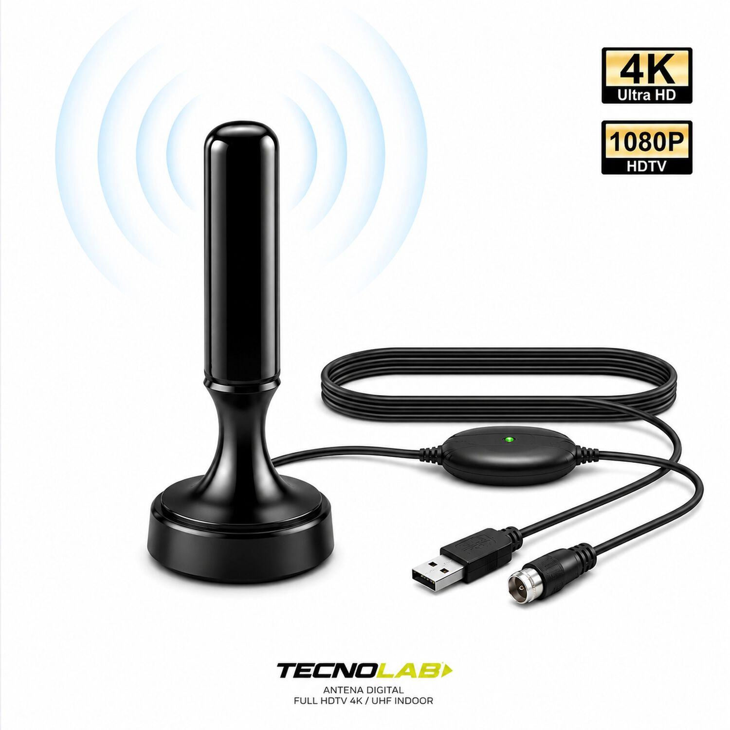 Antena De Tv Digital Amplificada 5mt 4k Ultra Hd / Fhd Tl590 image number 2.0