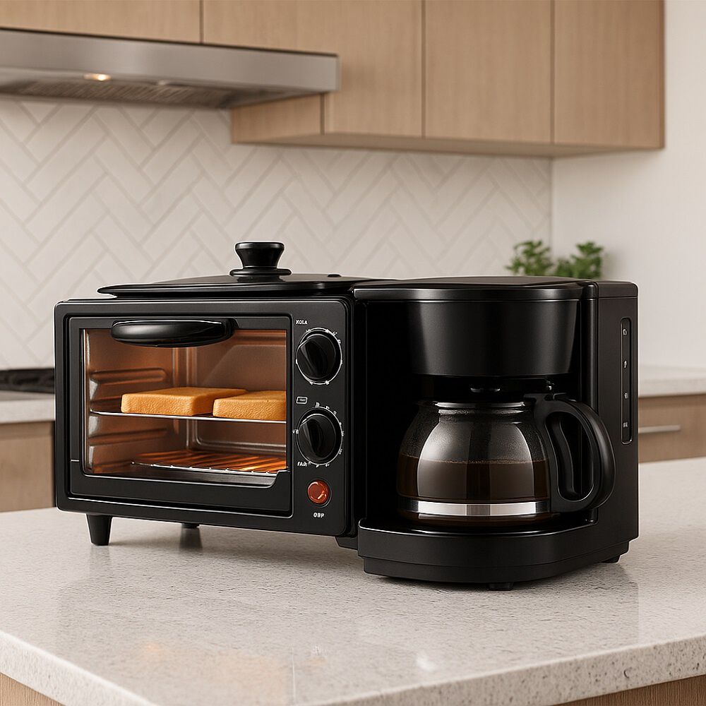 M&aacute;quina Para Hacer Desayuno 3 En 1 Horno Cafetera Sarten image number 1.0