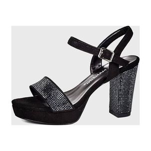 Sandalia Alessa Negro Brillante