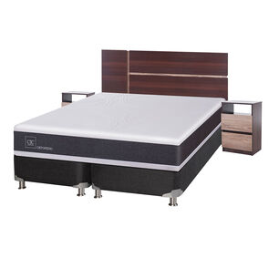 Box Spring Cic New Ortopedic B5 / King / Base Dividida + Set De Maderas