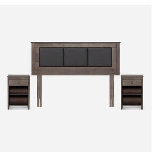 Set De Maderas Rosen Rachel Gris / 2 Plazas