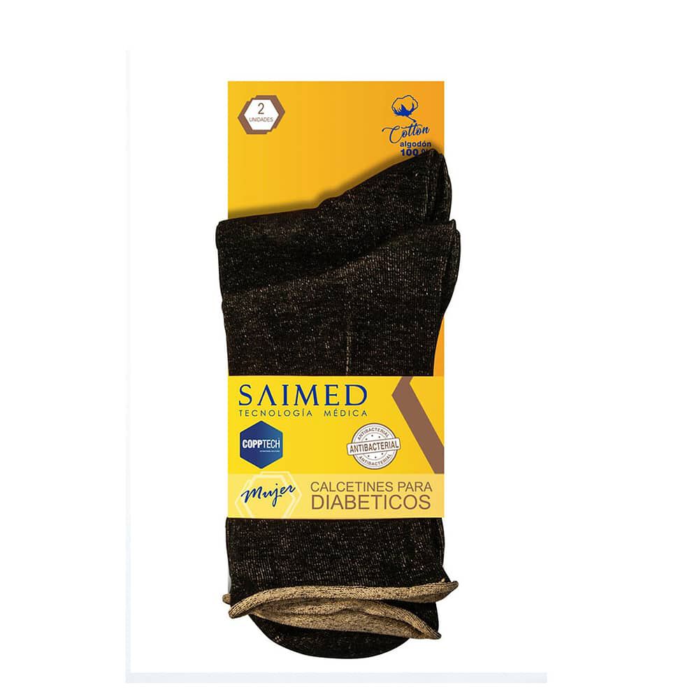 Pack X 2 Calcet&iacute;n Algod&oacute;n Cobre Largo Mujer Apto Para Diabeticos image number 1.0