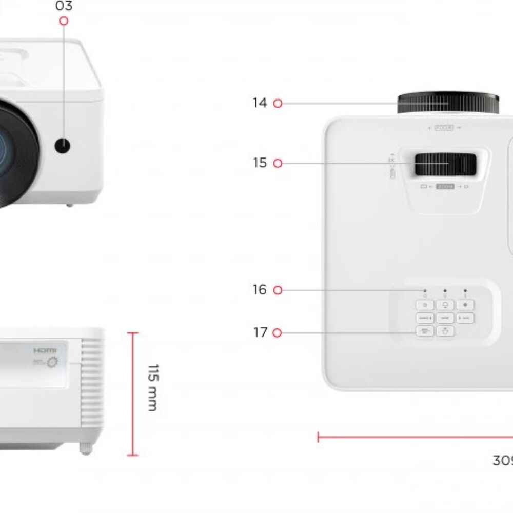Proyector Viewsonic Pa700w Wxga De 4.500 Lúmenes Ansi Blanco image number 5.0
