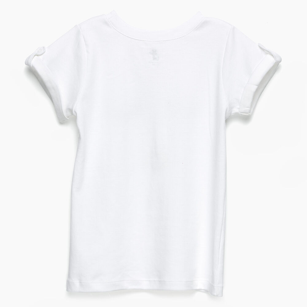 Polera Blanca Pestañas Adulto Algodón Peruano image number 1.0