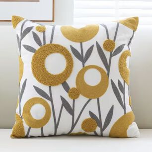 Cojin Bordado 45x45 Cm Flor Anillo