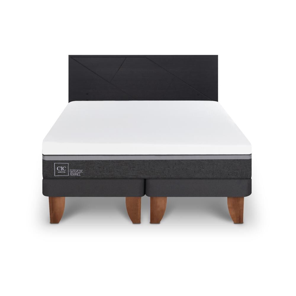 Cama Europea Cic Ortopedic Advance / 2 Plazas / Base Dividida + Respaldo image number 0.0