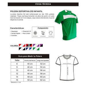 Polera Fútbol Zid Infantil Snix