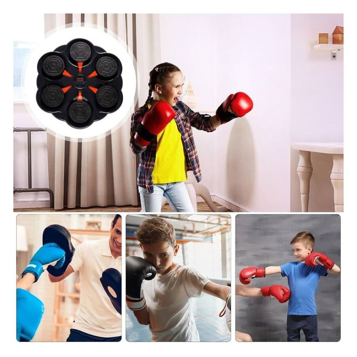 M&aacute;quina Boxeo Inteligente Musical Bluetooth image number 1.0
