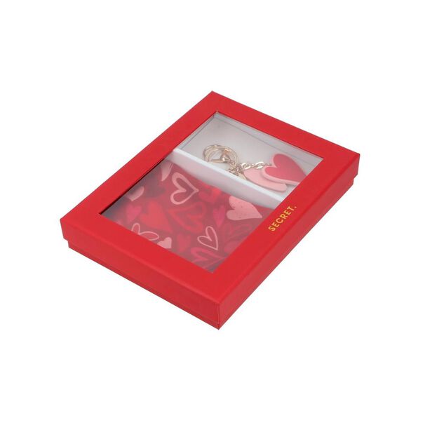 Set Pa&ntilde;uelo + Llavero Secret Corcega Sc6 Corazones